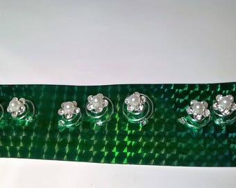 Pack of 10 Spiral Pearl and Rhinestone Hair Pins Bridal Special Occasion