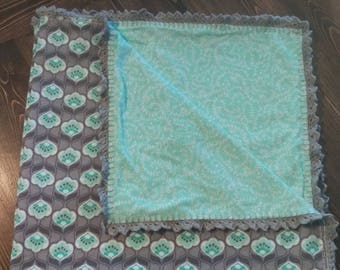 Crocheted Edge Receiving Blanket