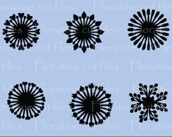 Paper Flower Centres SVG File Stamen cutting files for Paper Flower Making, Paper Flower Template, Wedding Decor, Scrapbooking Quill Kit