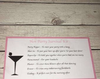 DIY Printable Bachelorette Party Survival Kit Label