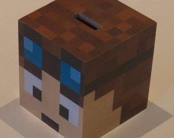 Minecraft inspired Dan tdm moneybox piggy bank