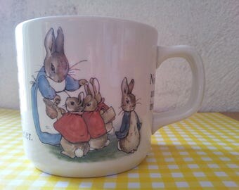 Cup of Peter Rabbit/Cup/Peter Rabbit-rabbit-Cup porcelain/vintage/mug with Wedgwood-rabbit-Beatrix potter/Frederick warne and co/mug /