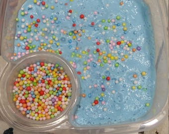 Blue fluffy slime, floam kit