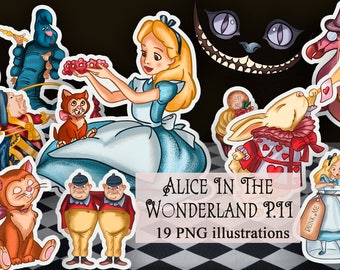 Alice in Wonderland Clip Art Set