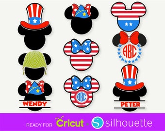 MICKEY MOUSE SVG Patriot svg Minnie Mouse svg Independence day Mickey Disney Veteran svg