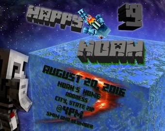 Minecraft Birthday Invitation