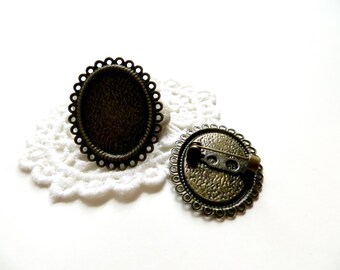 Supports 4 oval glass beads 25x19mm