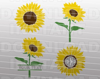 Sunflower SVG File, Gardening SVG File -Commercial & Personal Use- svg for Cricut,Silhouette Cameo,vector svg,svg cutting file,vinyl cut
