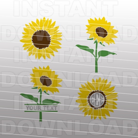 Download Sunflower SVG File, Gardening SVG File -Commercial ...