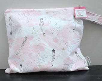 Wet Bag wetbag Diaper Bag ICKY Bag wet proof pink mermaid gym bag swim cloth diaper accessories zipper gift newborn baby kids beach bag