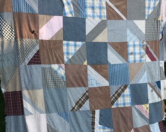 Vintage Hand Pieced Patchwork Cutter Quilt Top
