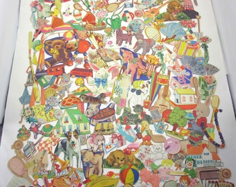 Vintage Paper Doll Bits and Pieces Toys Accessories Approx. 170 Pieces