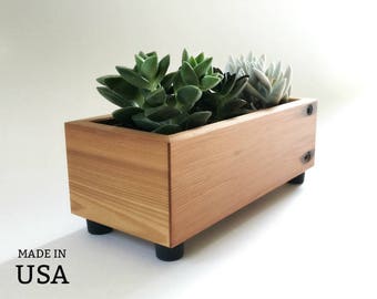 Succulent Planter Box - Reclaimed Wood - Home - Garden - Recycled Wood Decor