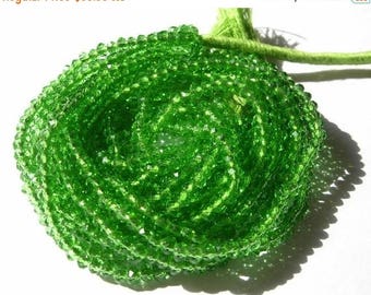50% Off Sale Just Arrived Mystic Parrot Green Quartz Faceted Rondelles 3.5mm Full 14 Inches Finest Quality Wholesale Price