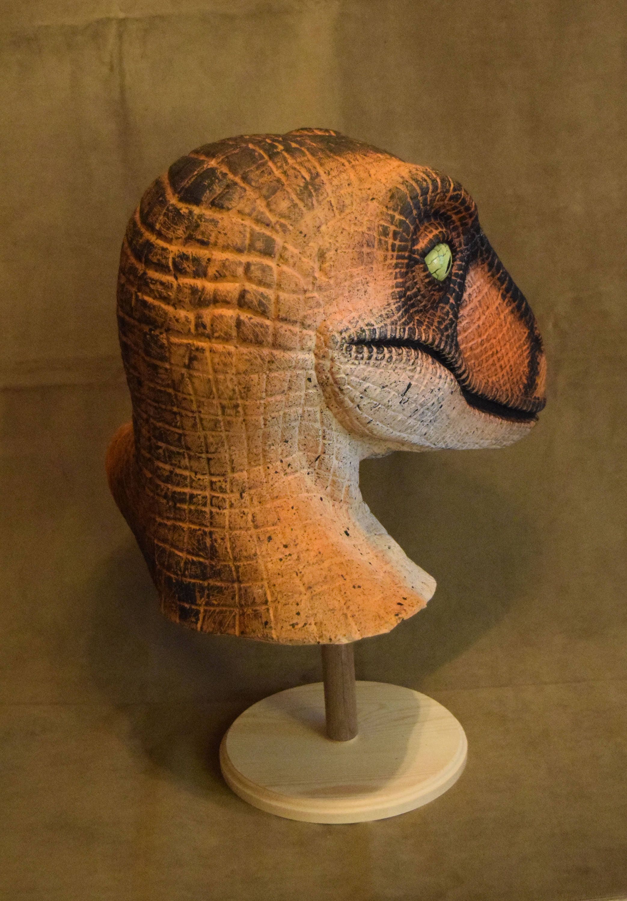 Dinosaur Velociraptor Mask Fursuit Latex Jurassic Park