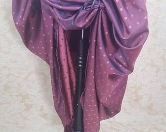 SALE Dark Pink Spot Full Length Bustle Skirt-One Size Fits All