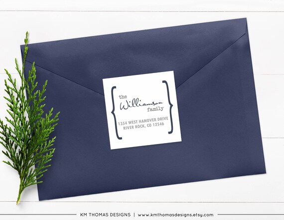 Printable Return Address Label, Modern Address Sticker, Personalized Address Label, Custom Labels, Navy Labels, Navy Christmas Labels, WH135 Il_570xn