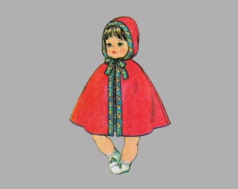 McCall's 3430 Baby Doll Wardrobe and Doll Carrier for 14-16 inch dolls sewing pattern Pristine condition Uncut