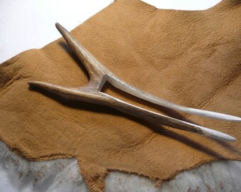 Deer Antler Hair Fork Stick Comb Pick #77