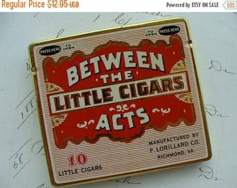 ONSALE Antique Tin 1930s Between the Acts Little Cigar Tin Great Condition