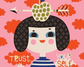 TRUST Yourself... limited edition giclee print of an original illustration (8 x 8 in, 20 x 20 cm)