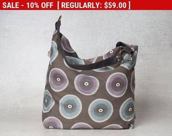 Medium Hobo bag pattern, hobo shoulder bag, over shoulder bags, cute shoulder bags, canvas shoulder bag, women shoulder bags