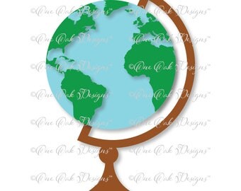 Globe SVG File PDF / dxf / jpg / png / for Cameo for Cricut Explore & other electronic cutters