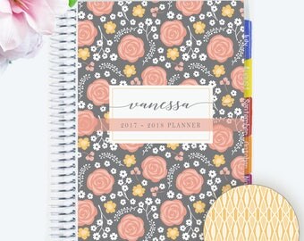 Student Planner // 2017 Planner // 2017-2018 Custom Planner // Personalized Planner // Metal Coil // Laminated Tabs // Agenda // Teacher
