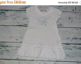 ON SALE Personalized Girls Ruffle Dress