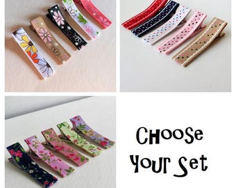 Set of 5 baby hair clips, baby hair bows, flower hair clips, baby bows, hair clips for baby, baby girl hair clips, toddler hair clips