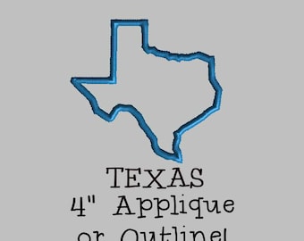 Buy 1 Get 1 Free! State of Texas Applique Texas Embroidery Design Texas Outline Embroidery Design Texas Embroidery Design Lone Star State
