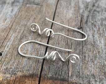 Sterling Silver Ear Wire Handmade Sterling Ear Wire Artisan Ear Wire Jewelry Supply Sterling Silver Jewelry Findings