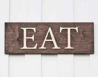 Rustic eat sign | Etsy