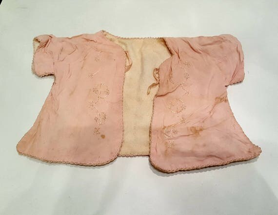 Vintage pink jacket baby outfit