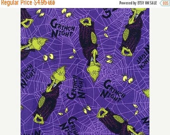 ON SALE Spooktacular Seuss, Grinch, ADE-15303-282, Robert Kaufman Fabrics, 1/2 Yards