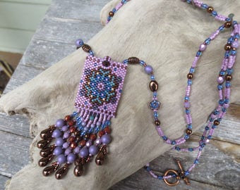 Handmade Artisan Beadwork Medicine Bag - Amulet Bag - Beadweaving