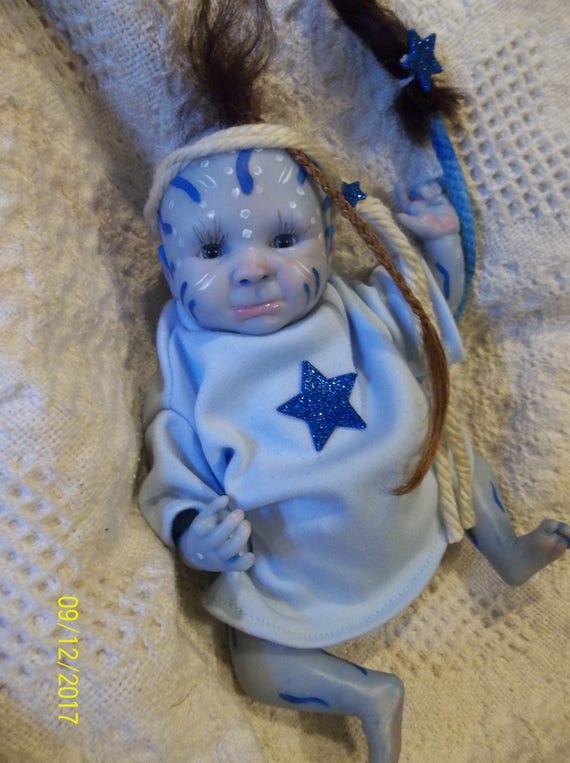 Reborn custom made to order micro Preemie size Alien baby doll