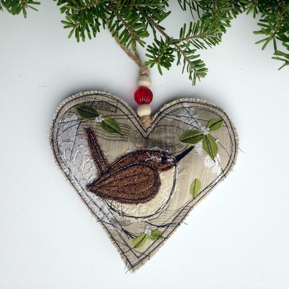 Bird Christmas Ornament Irish Wren Ornament Garden Bird