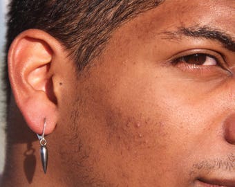 Men Hoop Earrings-Men Earrings- Hoop Earrings-Silver Hoop Earrings-Sterling Silve-Cartilage Hoop-Earrings For Men-Mens Hoop Earring-Mens