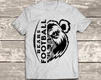 Bears Football Instant Download Files - SVG, DXF, EPS, Silhouette Studio, Vinyl Cut Files, Digital Cut Files -Use with Cricut and Silhouette