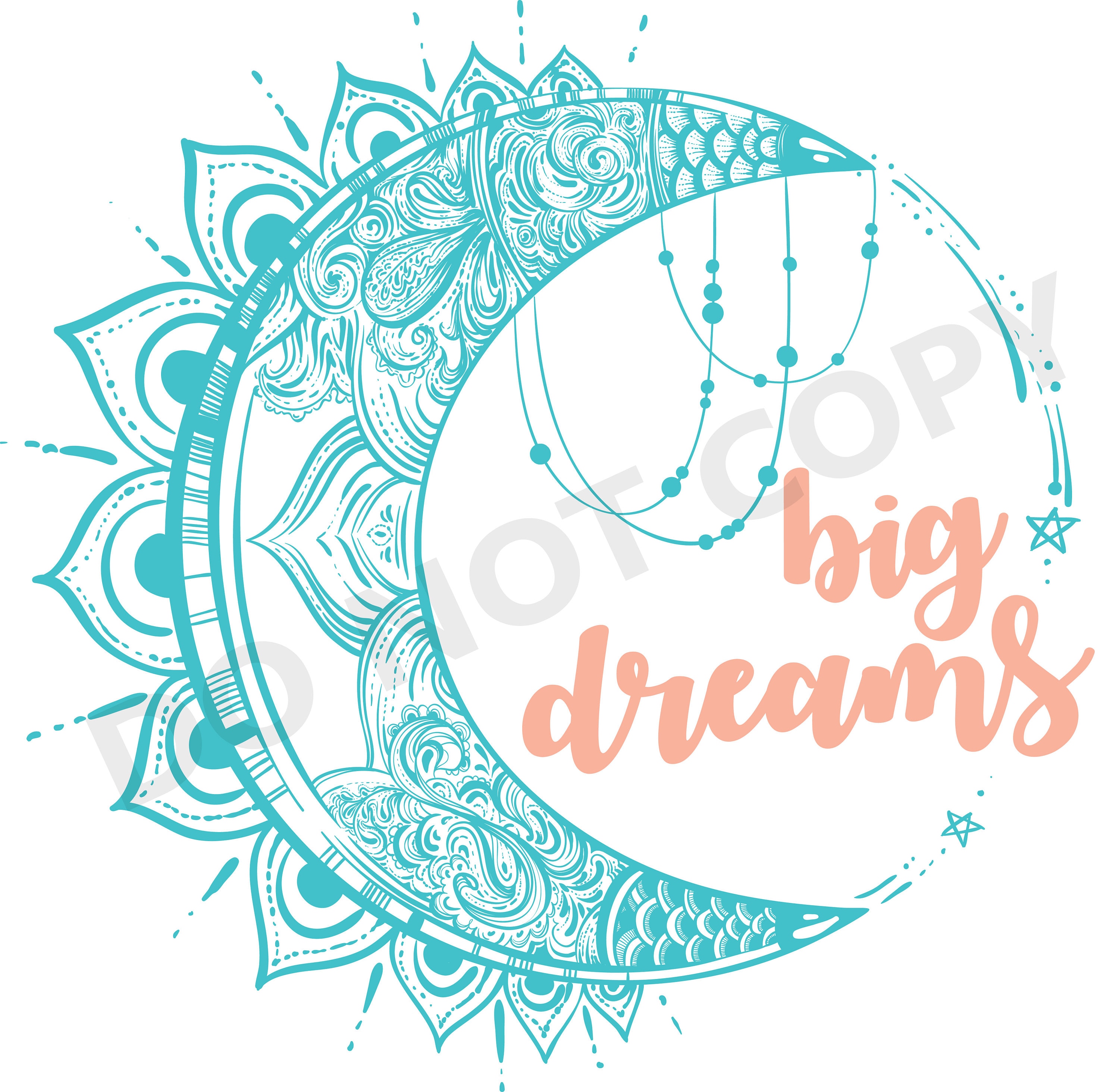 Download SVG DXF moon dreamcatcher bali soho boho scrapbook Digital