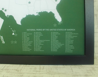 Pinnable United Sates National Parks Service Map, printed on fabric America Parks Map