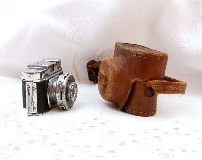 Vintage Miniature Photographic Mycro III A Sanwa Camera with Leather Case, Subminiature F=20 mm, Retro Analog Tiny Small Photo Camera 1950s Vintage Miniature Photographic Mycro III A Sanwa Camera with Leather Case, Subminiature F=20 mm, Retro Analog Tiny Small Photo Camera 1950s