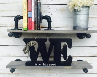 ON SALE Steampunk Shelf - Industrial Steampunk Shelves - Steampunk Furniture - rustic floating - home decor- floating shelves - home decor