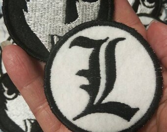 Death Note L and L's face Sew On Patches