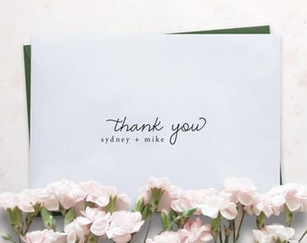 Thank You Stamp - Personalized - DIY Wedding Stationery