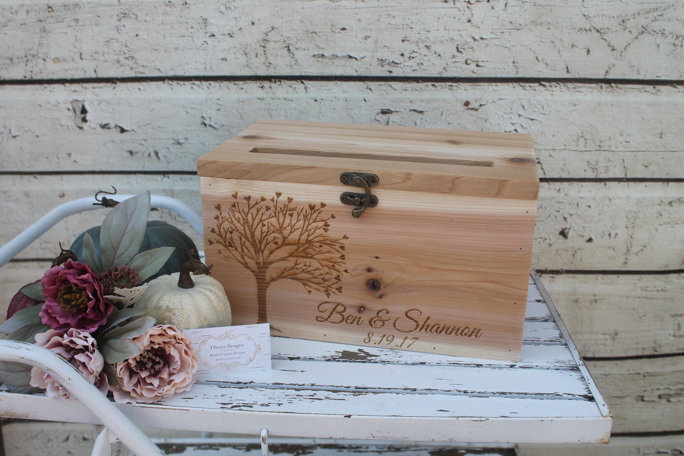 Rustic Wedding Card Box Custom Rustic Wedding card box