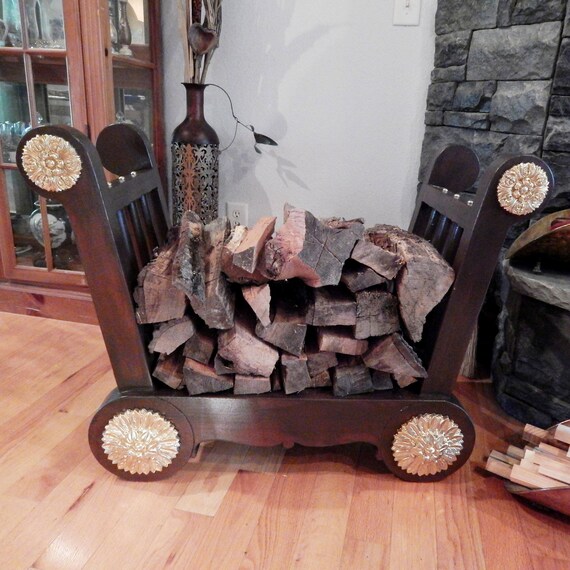 Solid Wood Firewood Crib Firewood Storage Rack Indoor Log