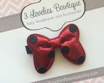 Minnie Mouse hair clip, Hair Clip, Minnie Mouse Clip, Hair Clip, Girls Hair Clip. Toddler Hair Clip, 1st day of school, Hair Clip Bus,Clip