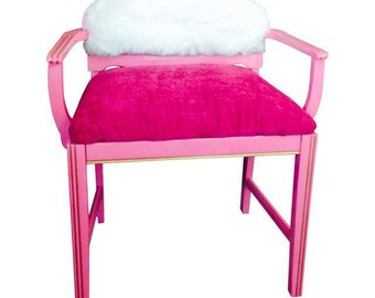 Pink fur stool | Etsy Pink fur stool | Etsy